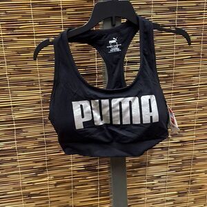 Puma Sports Bra - Puma Black/ Puma White Size L